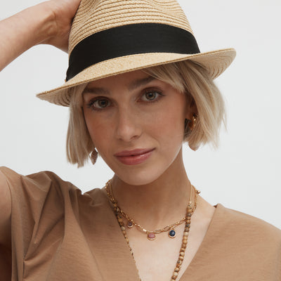 D-Vine Fedora Hat - Natural