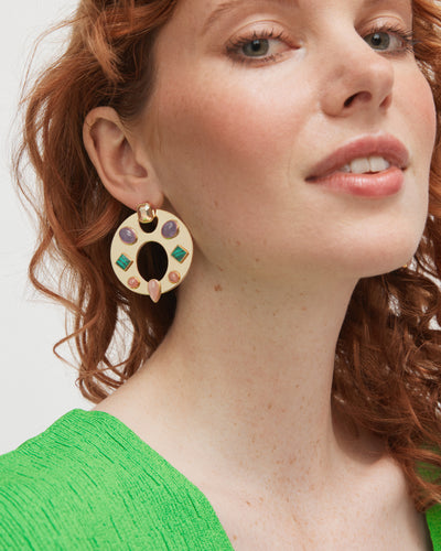 Ankara Hoop Earrings - Multicolour