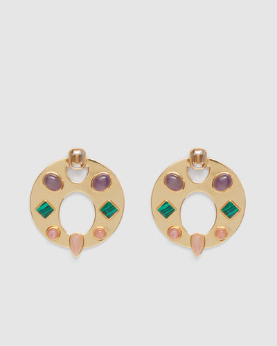 Ankara Hoop Earrings - Multicolour