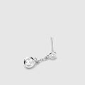 Shimmer Sterling Silver Single Stud Earring - Silver