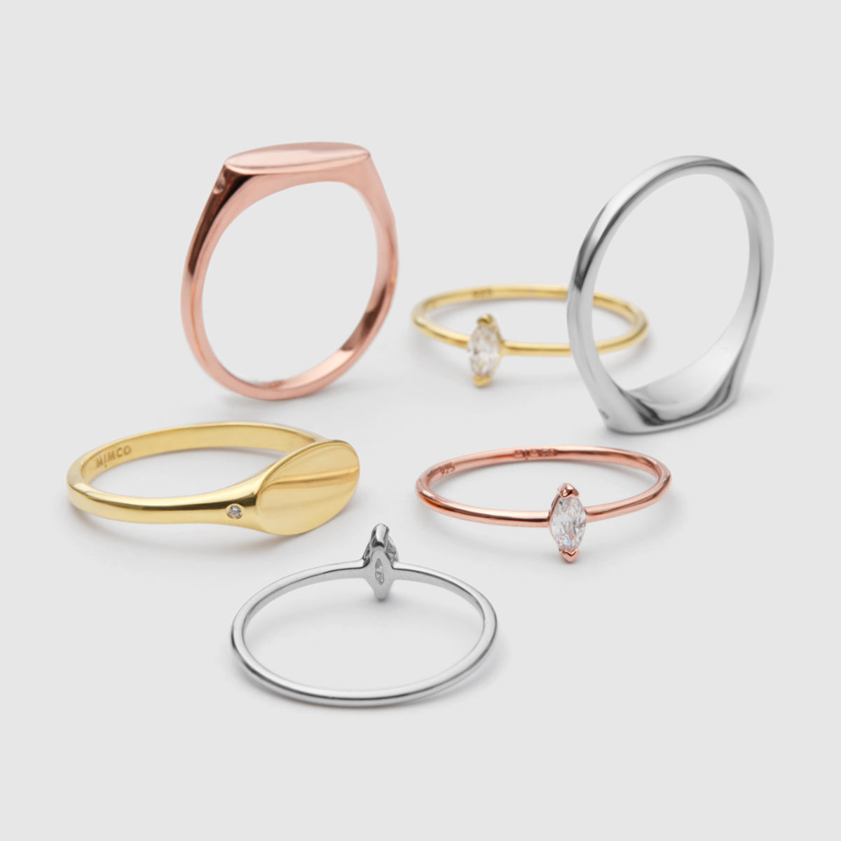 Clinch Sterling Silver Ring - Gold