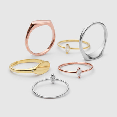 Clinch Sterling Silver Ring - Gold