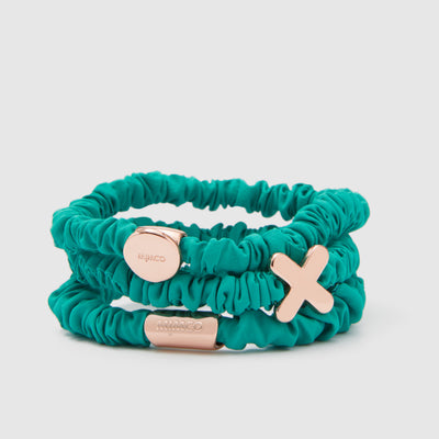 Mim-Twist Hair Scrunchie Set - Emerald