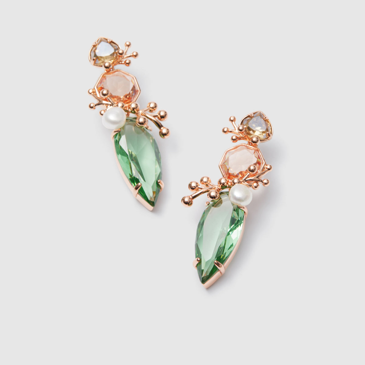 Paradise Drop Earrings - Emerald