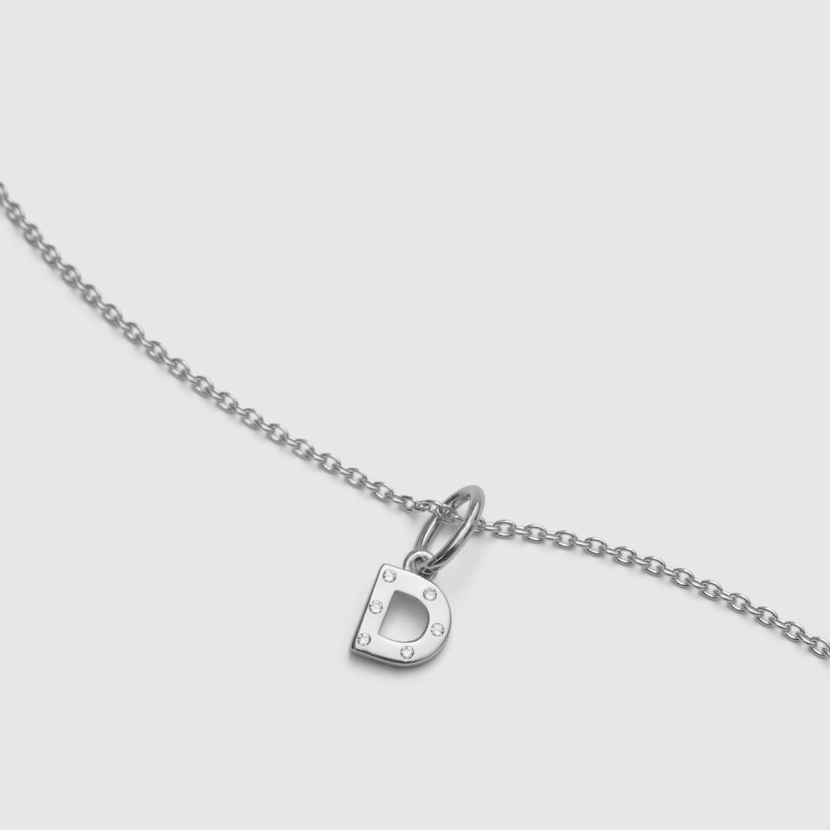 Alpha Sterling Silver Charm - Silver - D