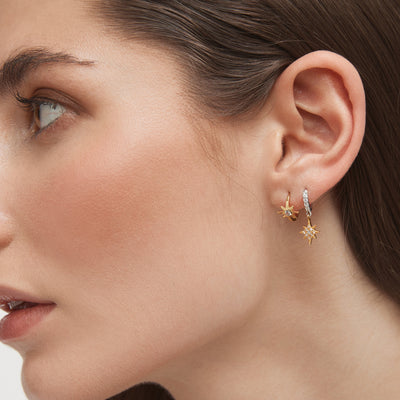 Beacon Sterling Silver Hoop Earrings - Silver
