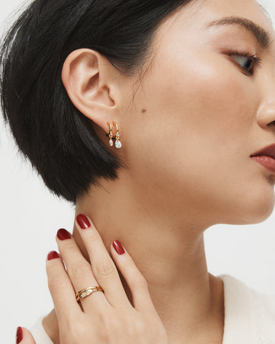 Emerge Double Hoop Earrings - Gold