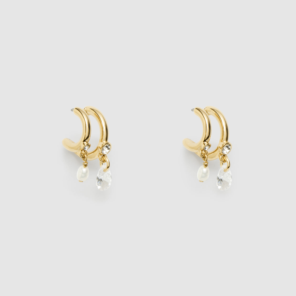 Emerge Double Hoop Earrings - Gold