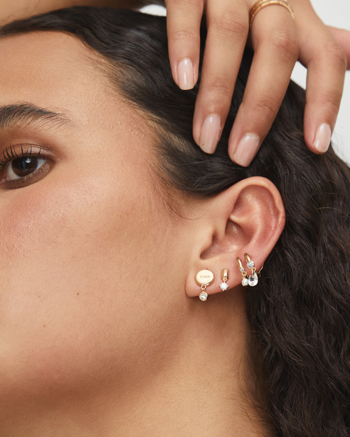 Emerge Double Hoop Earrings - Gold