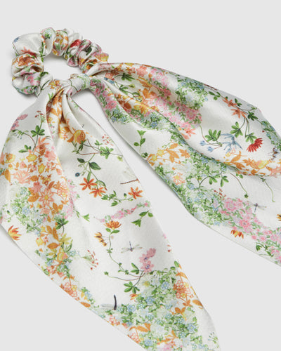Heirloom Hair Scarf Scrunchie - White