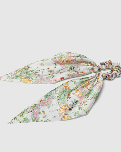 Heirloom Hair Scarf Scrunchie - White