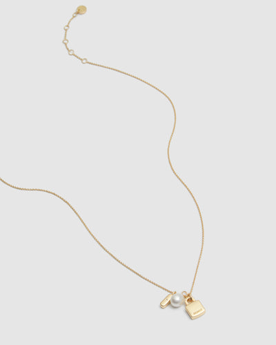 Lock-It Charm Necklace - Gold