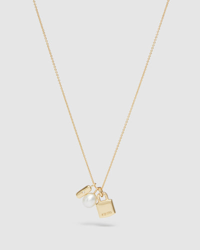 Lock-It Charm Necklace - Gold