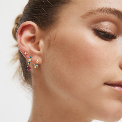 Swing Sterling Silver Earrings - Multicolour