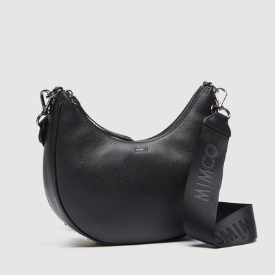 Classico Crescent Crossbody Bag - Black Gunmetal