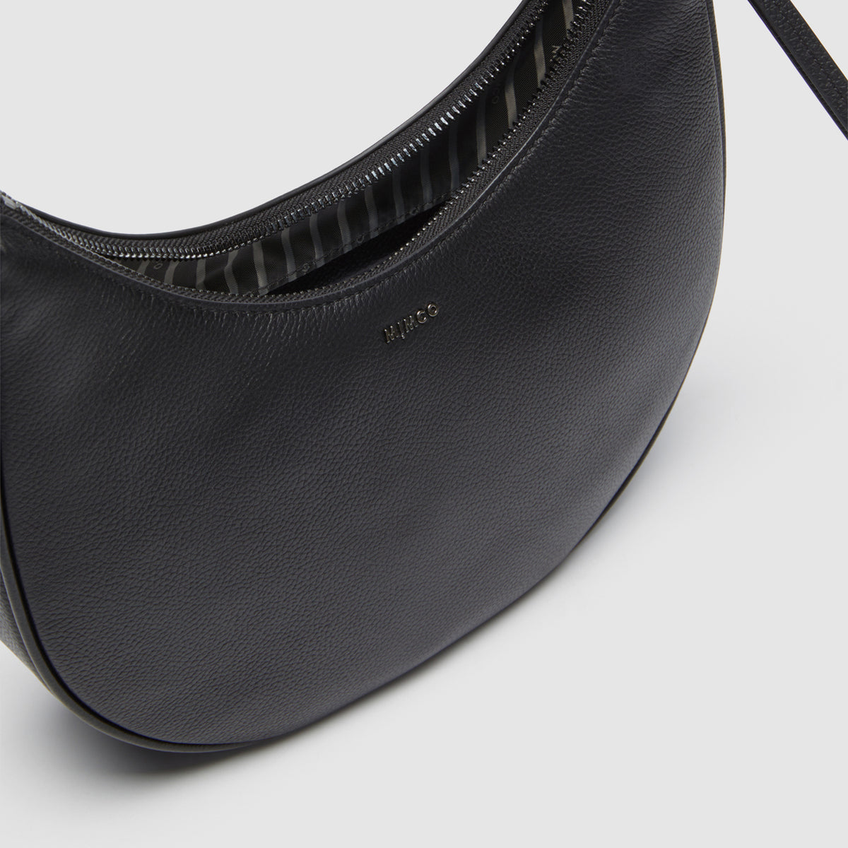Classico Crescent Crossbody Bag - Black Gunmetal