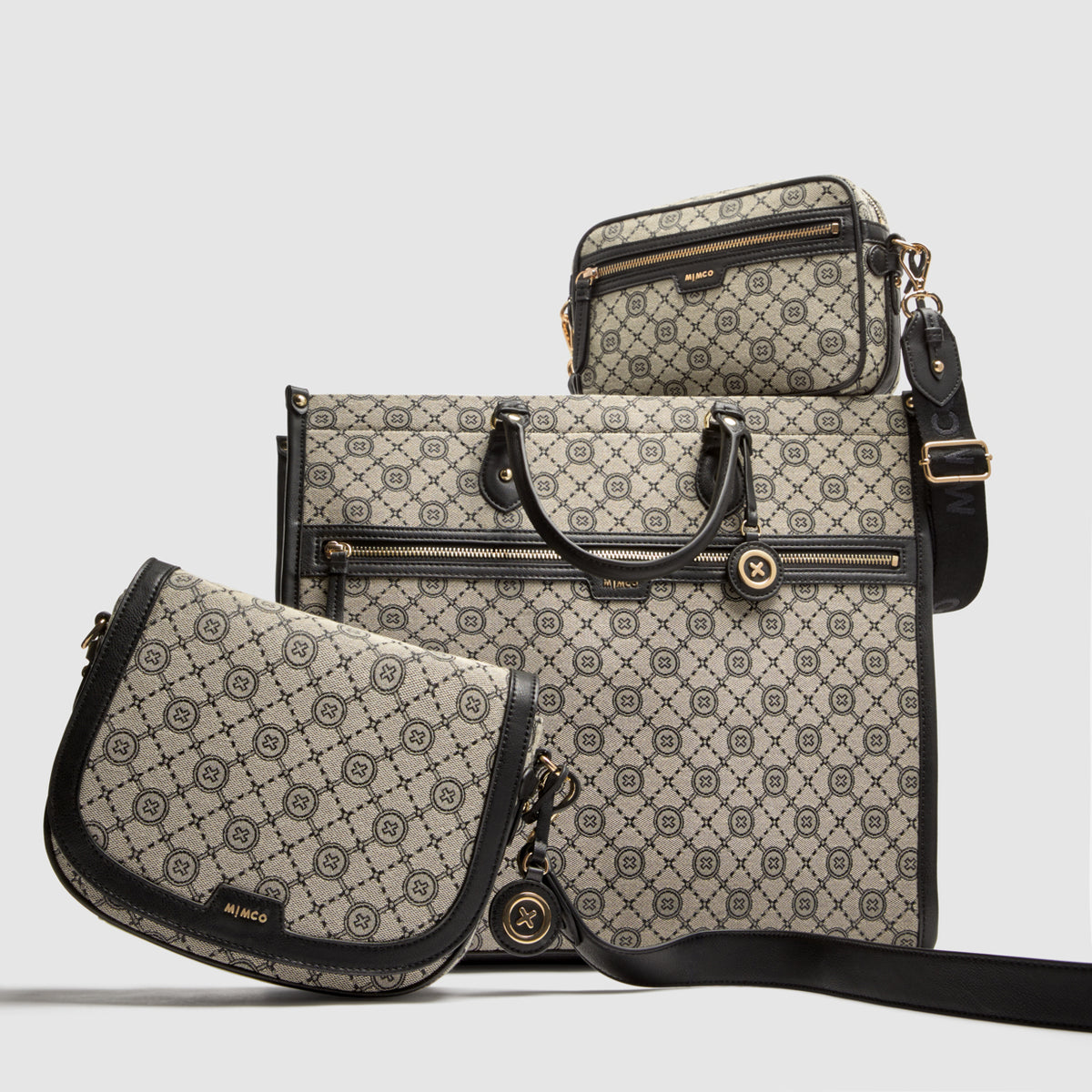 Mim-Gram crossbody Bag - Black Light Gold
