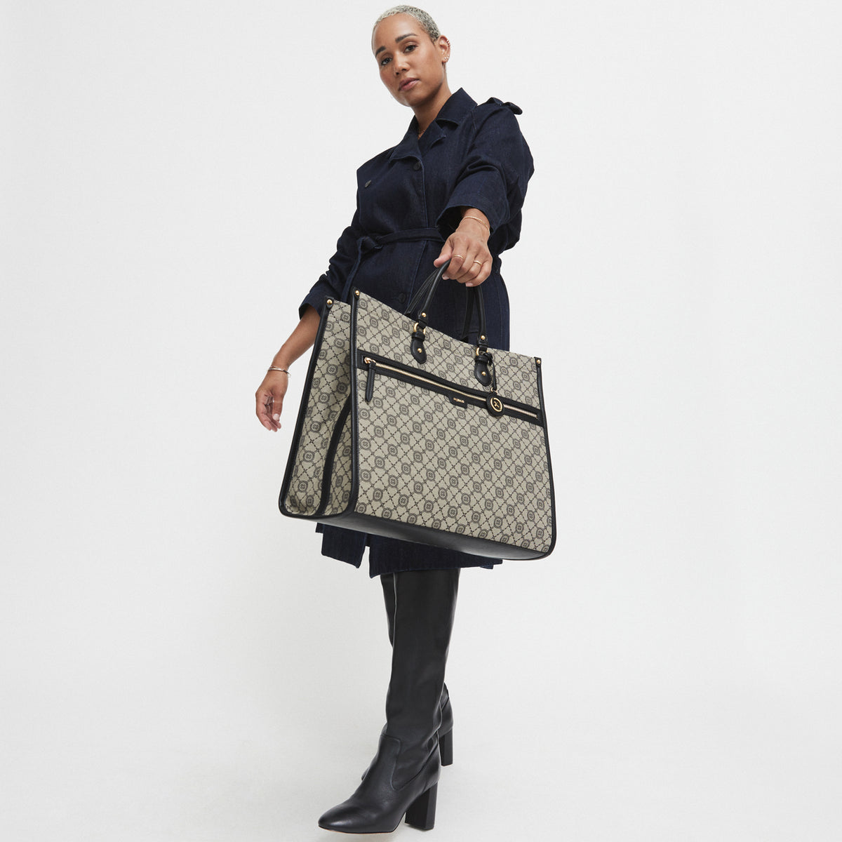 Mim-Gram Tote Bag - Black Light Gold