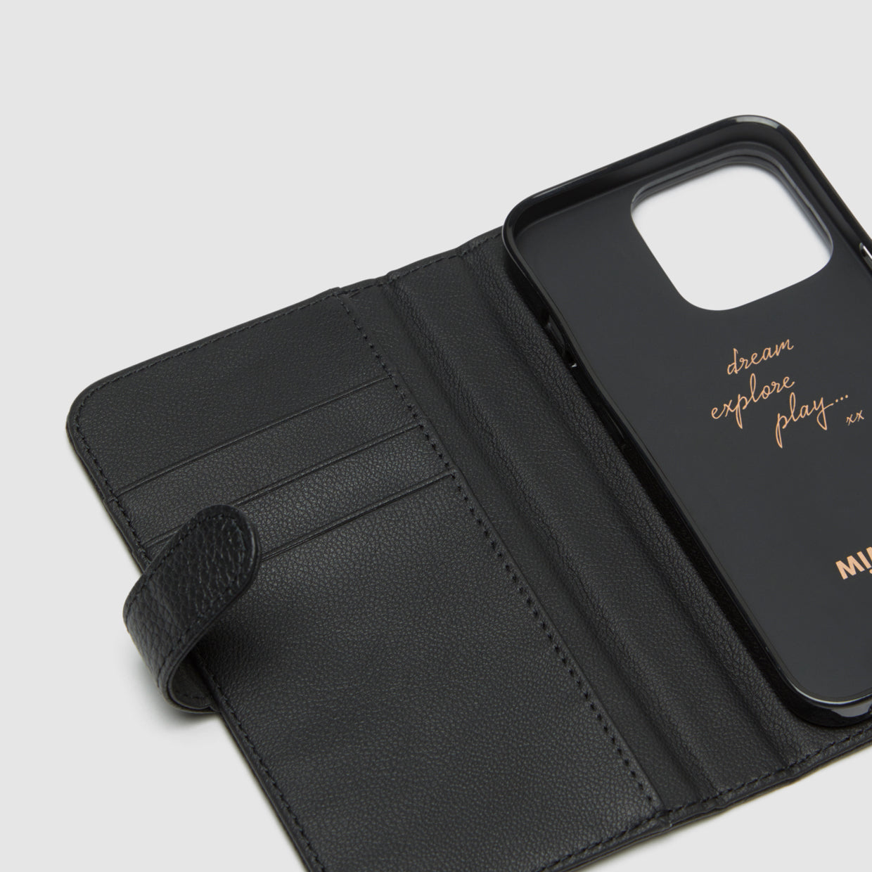 Classico Flip Case For Iphone 13-13 Pro - Black Rose Gold