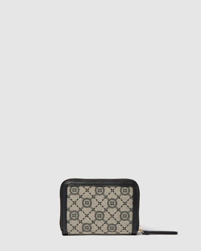 Mim-Gram Medium Wallet - Black Light Gold
