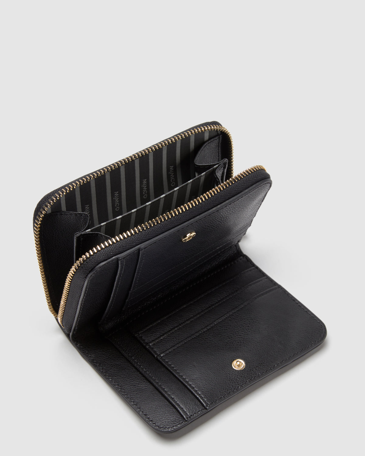 Mim-Gram Medium Wallet - Black Light Gold