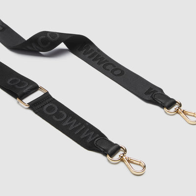 Webbing Bag Strap - Black Light Gold