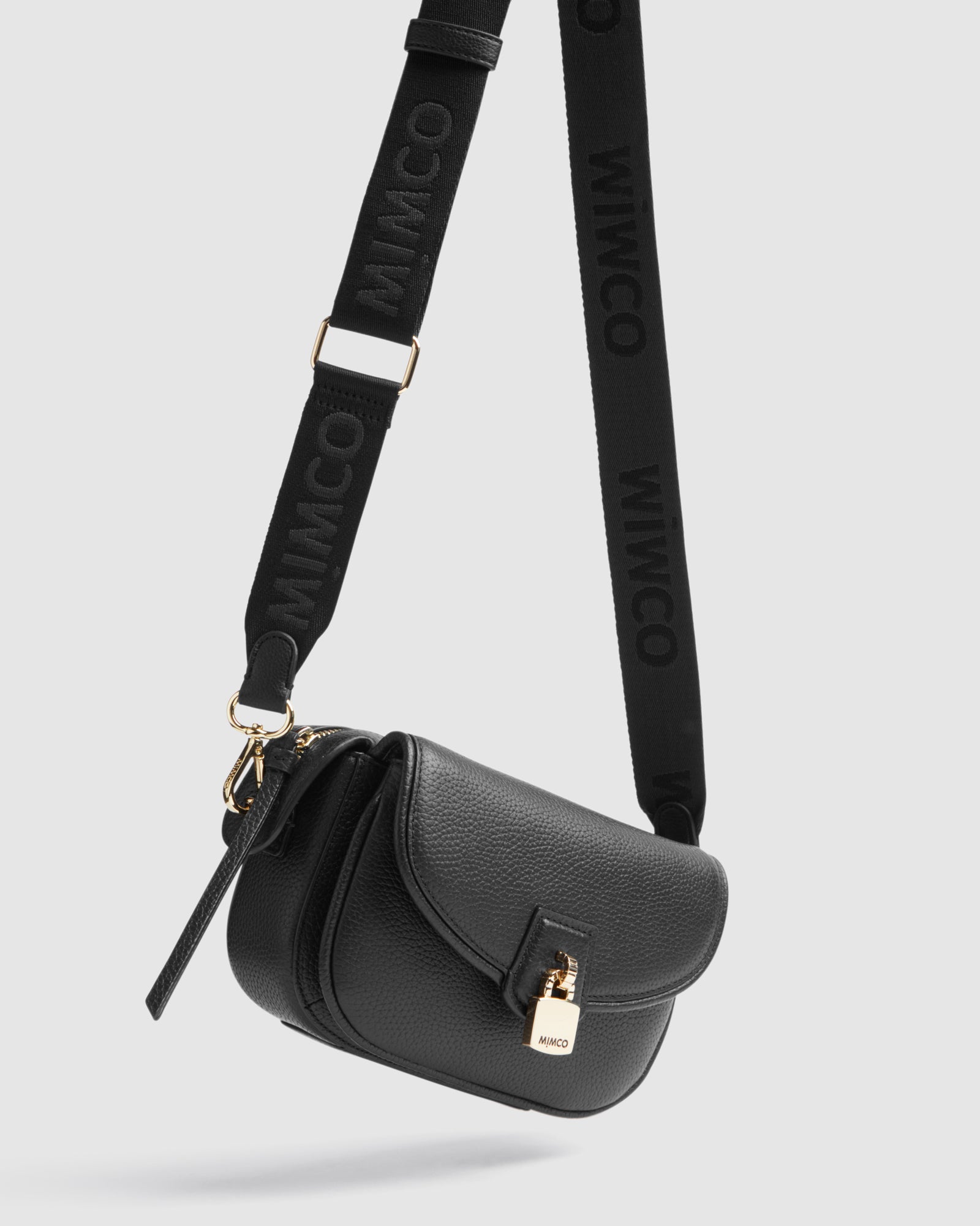 Webbing Bag Strap - Black Light Gold