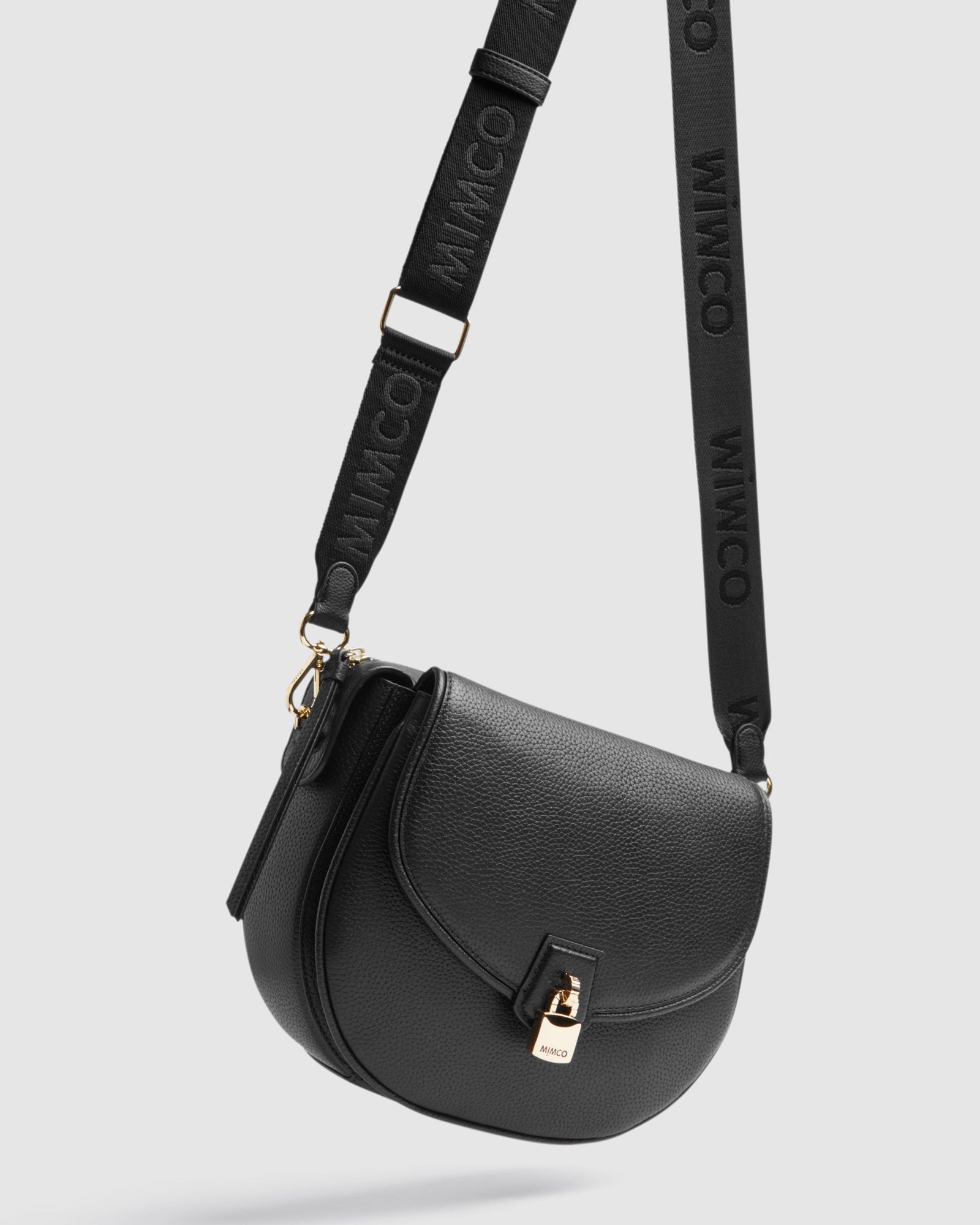 Webbing Bag Strap - Black Light Gold