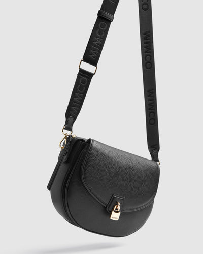 Webbing Bag Strap - Black Light Gold