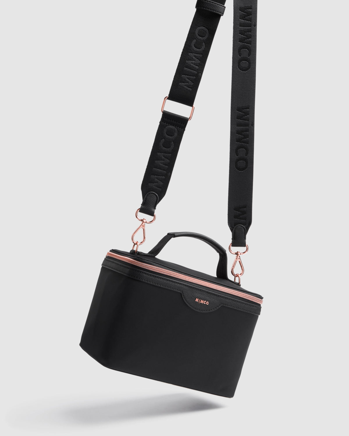 Webbing Bag Strap - Black Rose Gold