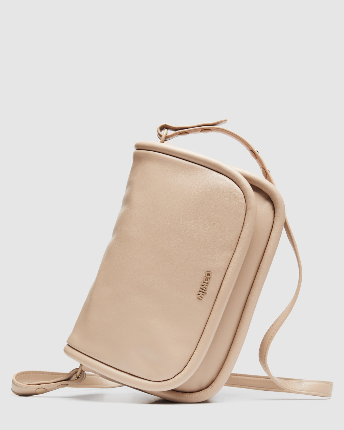 Classico Flap Over Crossbody Bag - Almond