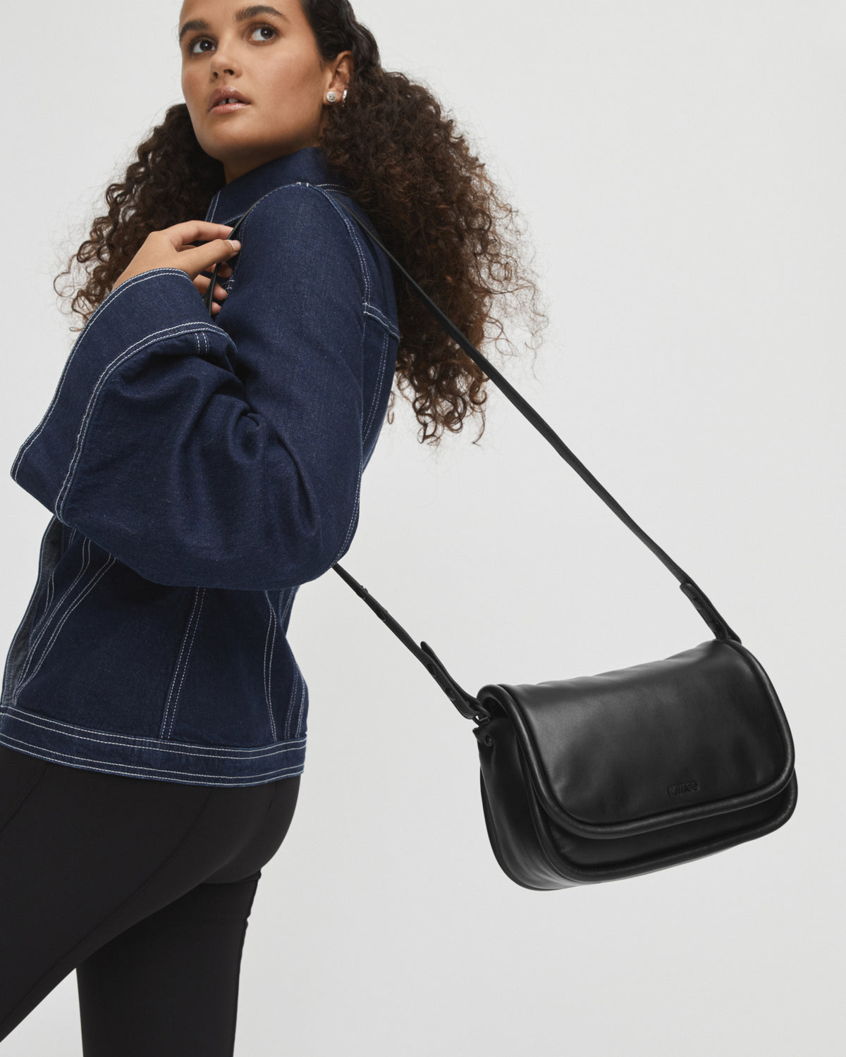 Classico Flap Over Crossbody Bag - Matte Black
