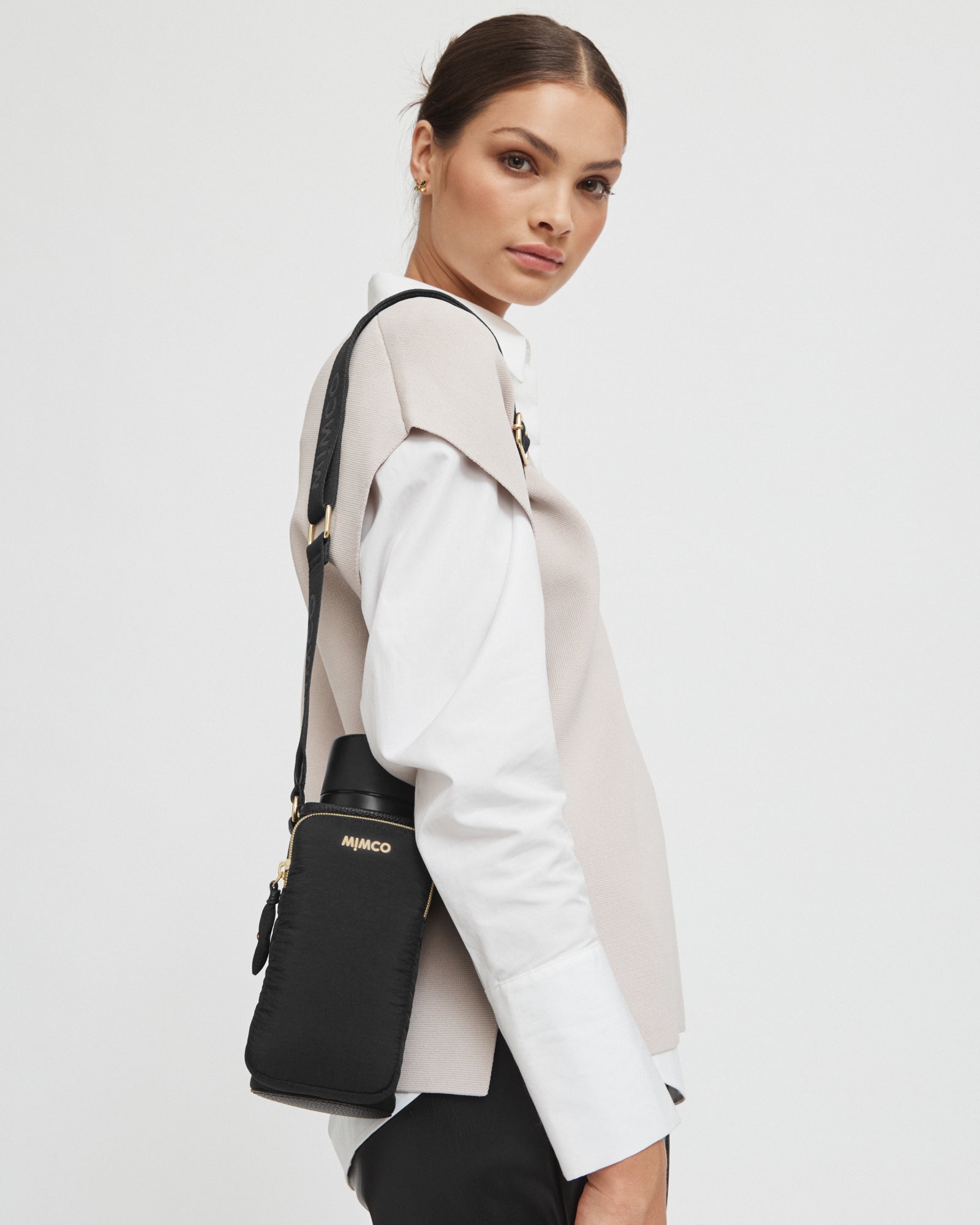 Flight Drink Crossbody Bag - Black Light Gold