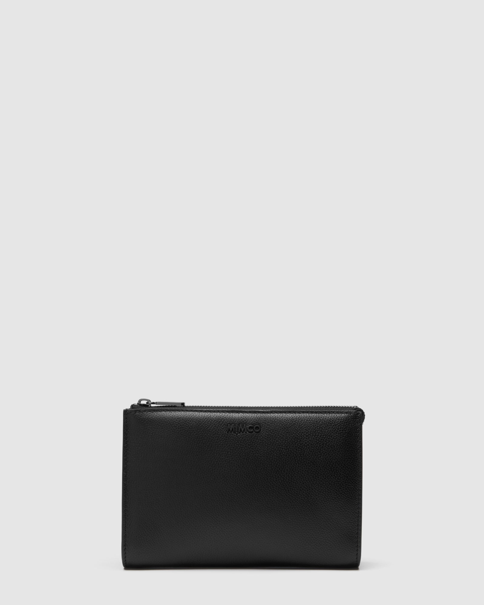 Classico Zip Medium Pouch - Black Gunmetal