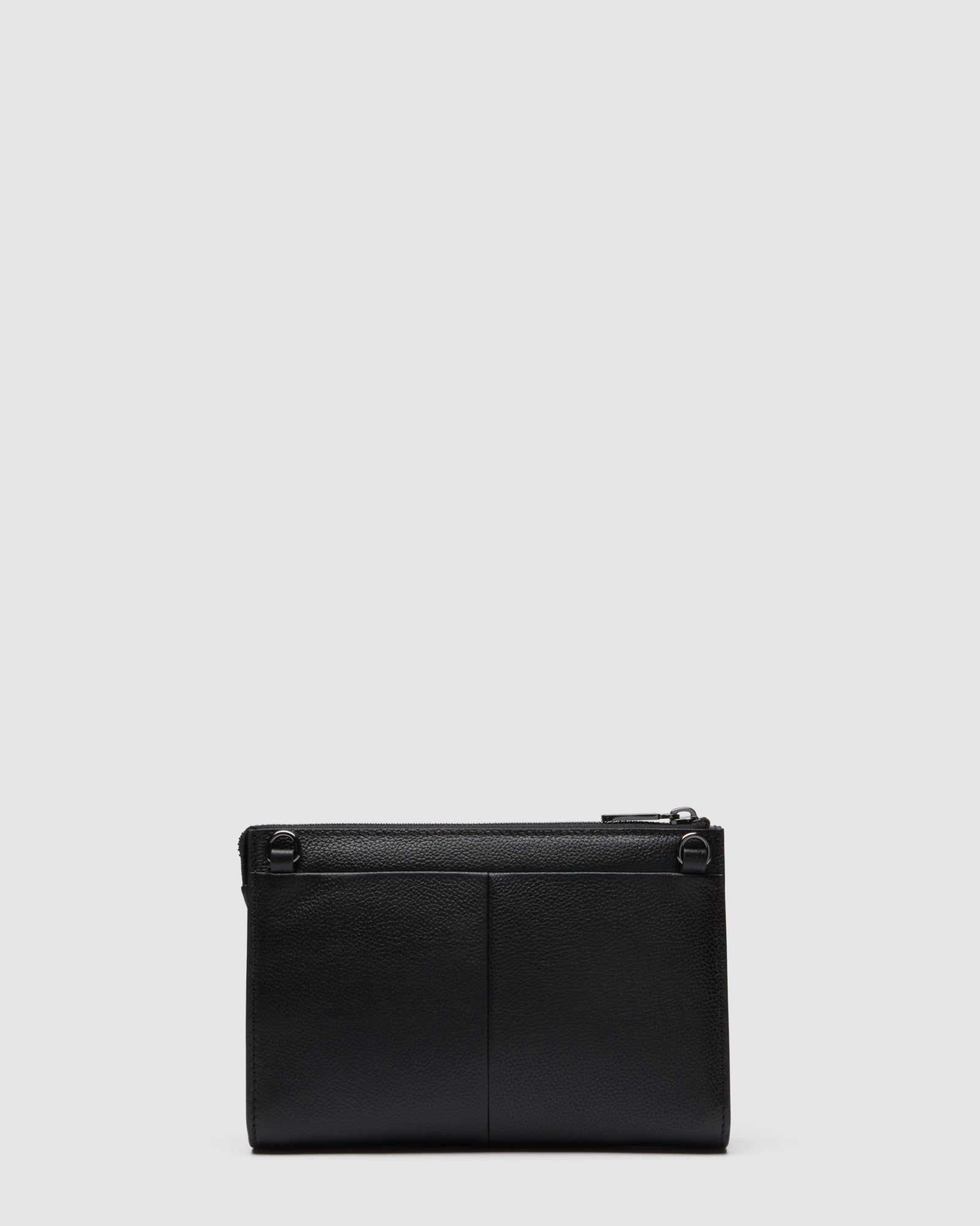 Classico Zip Medium Pouch - Black Gunmetal
