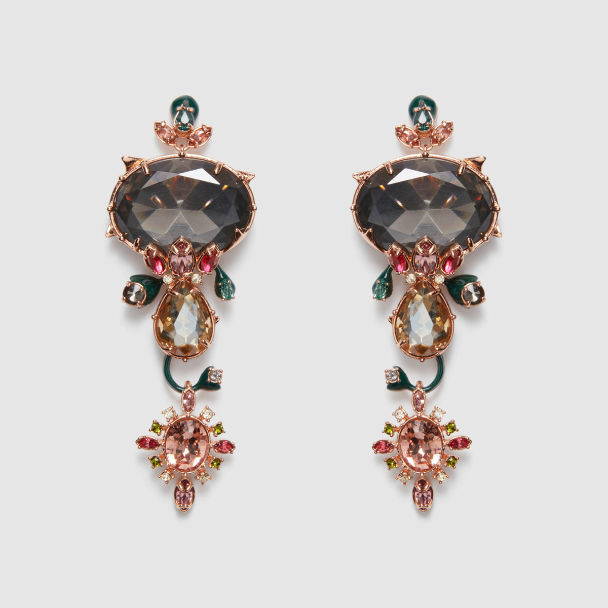 Ethereal Statement Earrings - Verdant Green