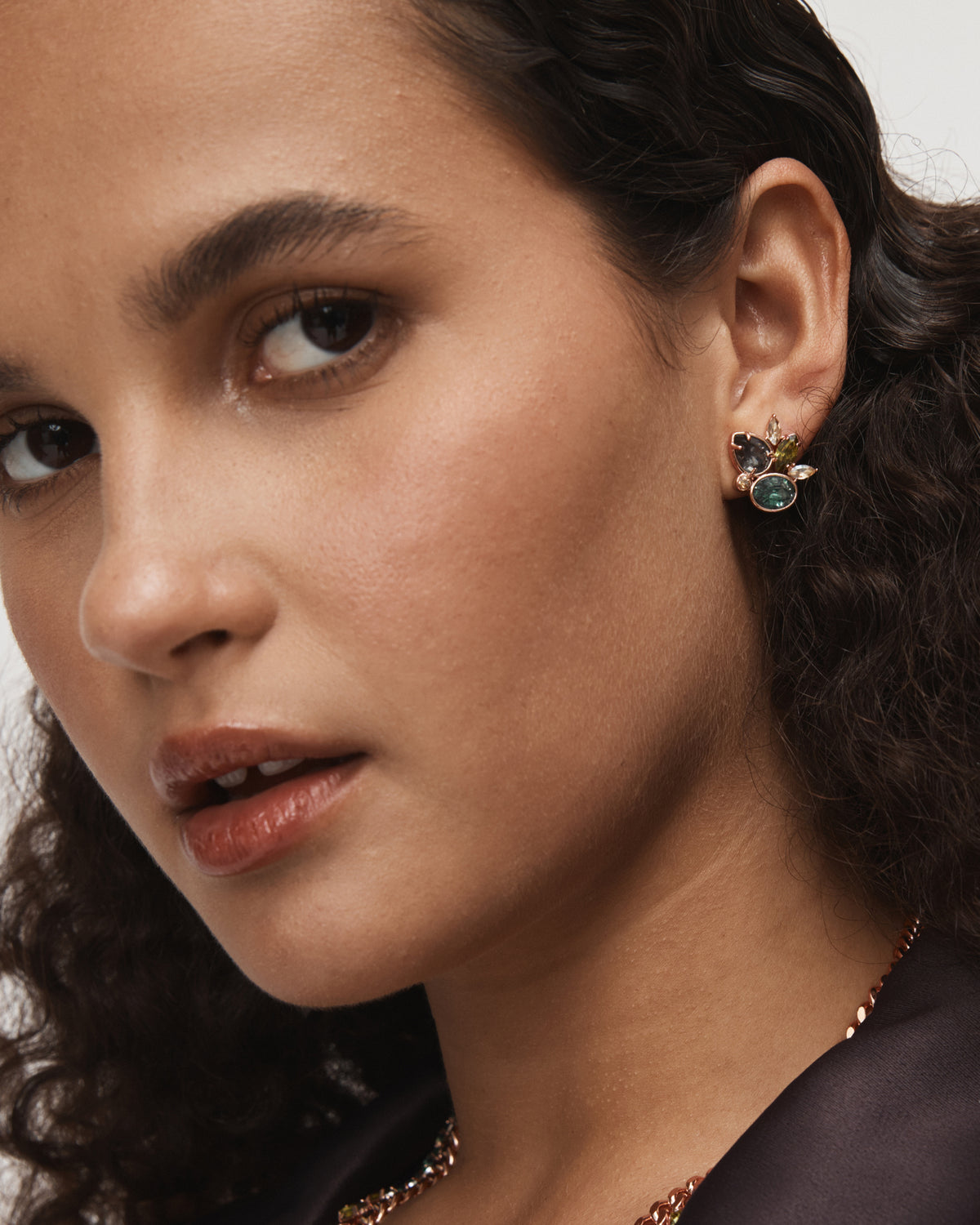 Ethereal Stud Earrings - Verdant Green