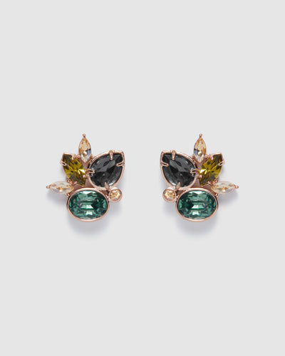 Ethereal Stud Earrings - Verdant Green