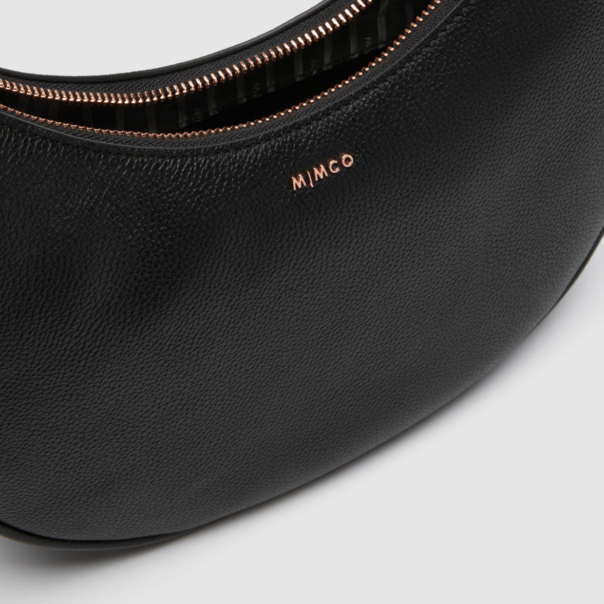 Classico Crescent Crossbody Bag - Black Rose Gold