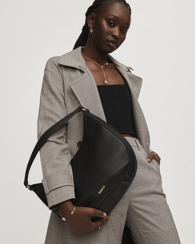 Luna Crescent Bag - Black Light Gold