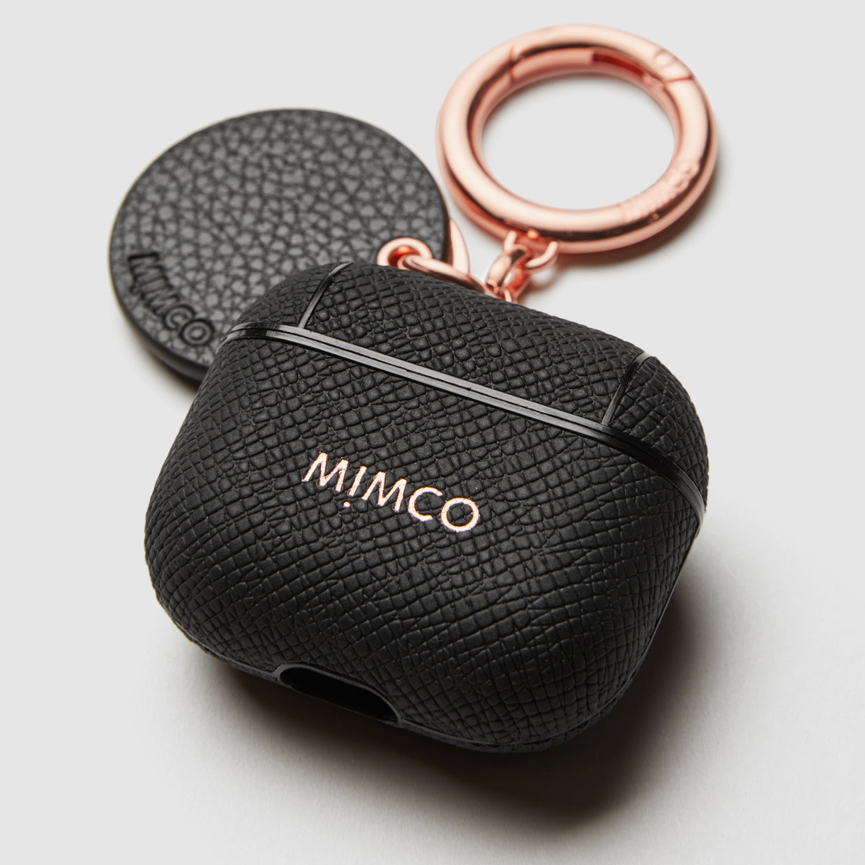Mimpod Airpod 3 Keyring Case - Black Rose Gold