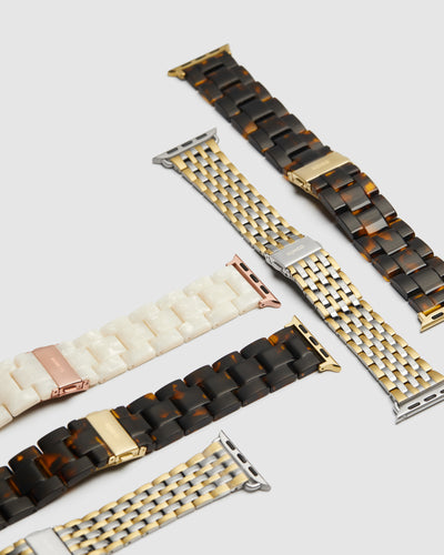 38mm Swirl Watch Band - Gold Silver
