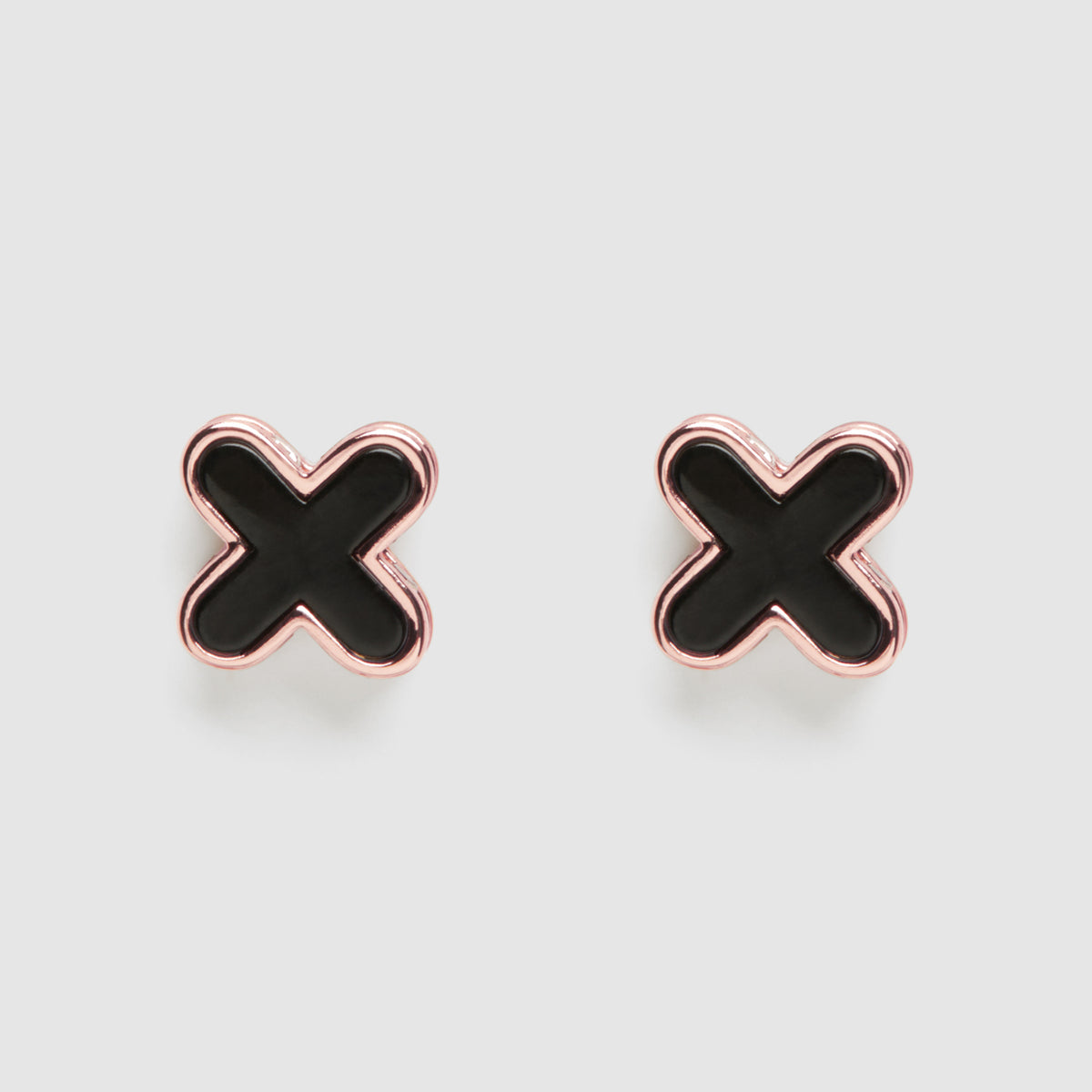 Dreamer Stud Earrings - Black Rose Gold