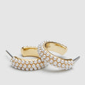 Enchant Pearl Hoop Earrings - Gold
