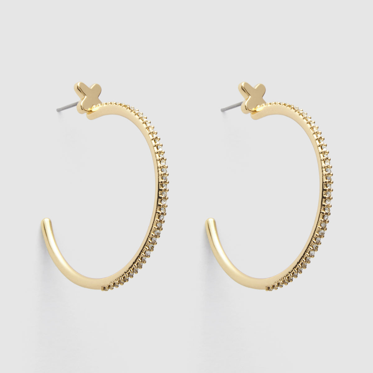 Reflection Hoop Earrings - Gold