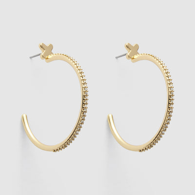 Reflection Hoop Earrings - Gold