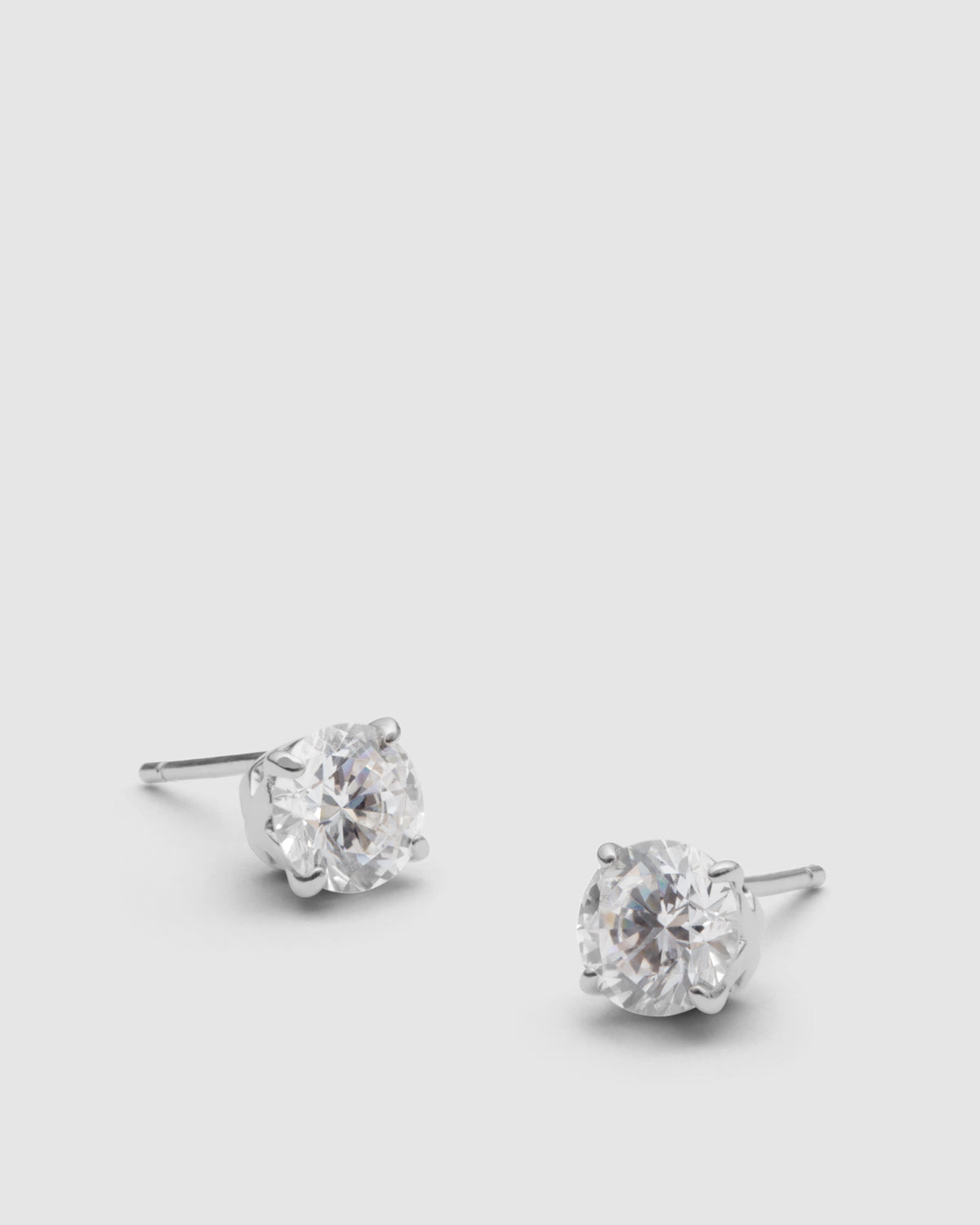 Dia-Mim 1 Carat Stud Earrings - Silver