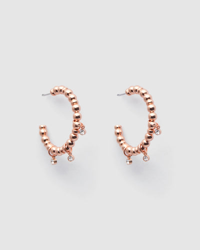 Curiosity Hoop Earrings - Rose Gold