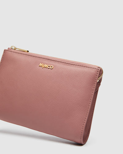 Classico Zip Medium Pouch - Spiced Rose