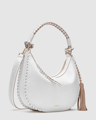 Luna Crescent Bag - White